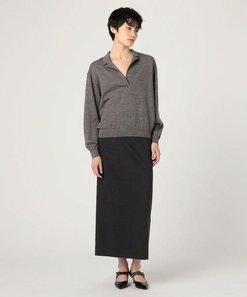 TOMORROWLAND / トゥモローランド ニット・セーター | シルケットウール オープンカラープルオーバー | 詳細1