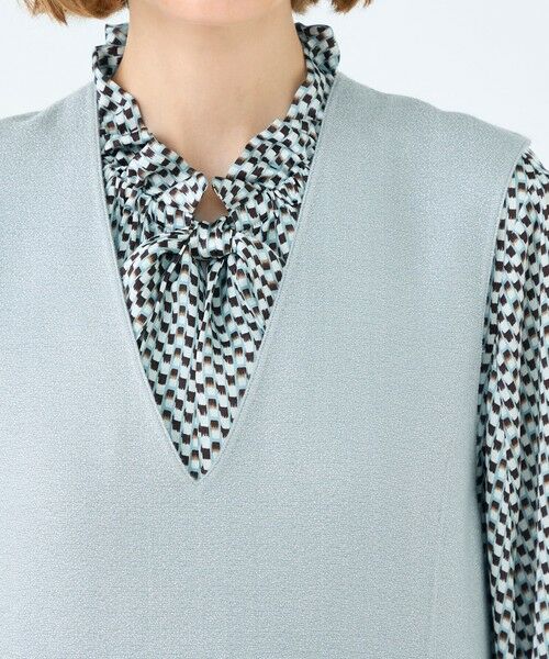 TOMORROWLAND / トゥモローランド ミニ丈・ひざ丈ワンピース | メテオールリバー リバーシブルサックワンピース | 詳細4