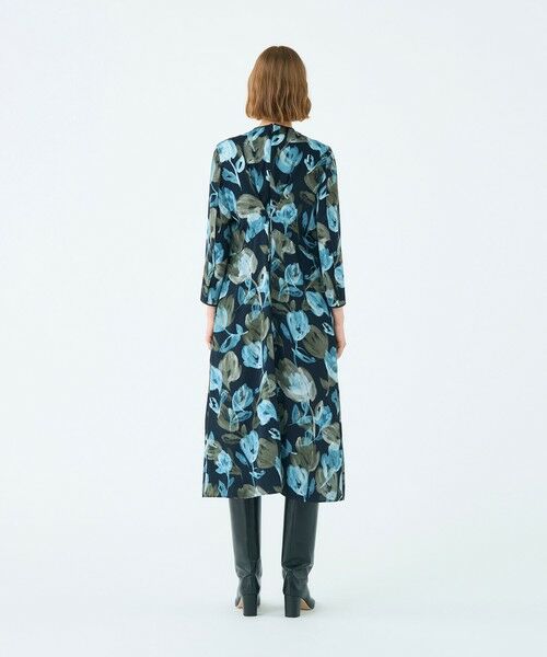 TOMORROWLAND / トゥモローランド ミニ丈・ひざ丈ワンピース | ミラージュフルールプリント バックタックワンピース | 詳細3