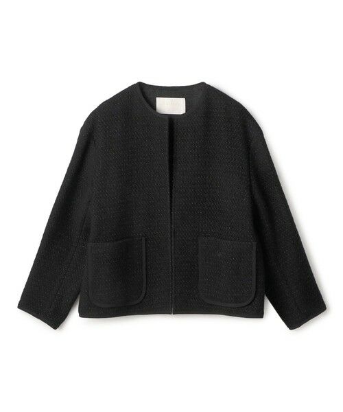 TOMORROWLAND / トゥモローランド ノーカラージャケット | ファンシードビー クルーネックジャケット(19 ブラック)
