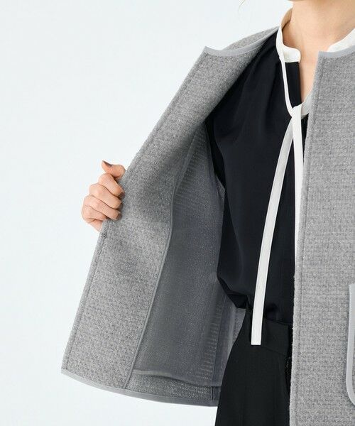 TOMORROWLAND / トゥモローランド ノーカラージャケット | ファンシードビー クルーネックジャケット | 詳細5