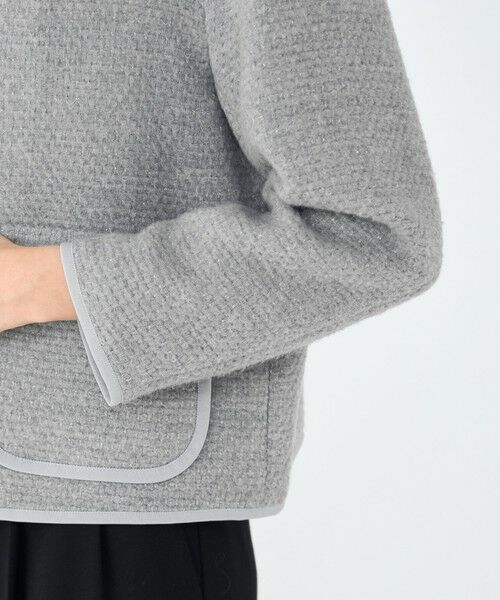 TOMORROWLAND / トゥモローランド ノーカラージャケット | ファンシードビー クルーネックジャケット | 詳細7