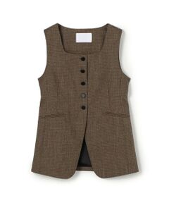 TOMORROWLAND / トゥモローランド ベスト | Tiffany スクエアネックジレ