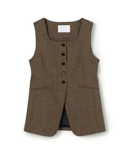 TOMORROWLAND / トゥモローランド ベスト | Tiffany スクエアネックジレ(46 ブラウン系)