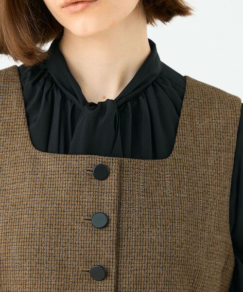 TOMORROWLAND / トゥモローランド ベスト | Tiffany スクエアネックジレ | 詳細6