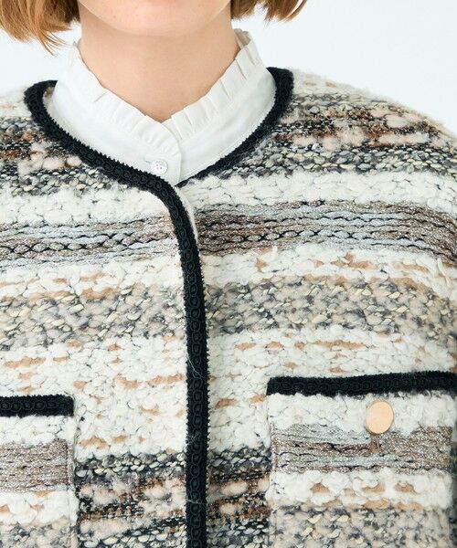 TOMORROWLAND / トゥモローランド その他アウター | ボーダーツイード ショートコート | 詳細6