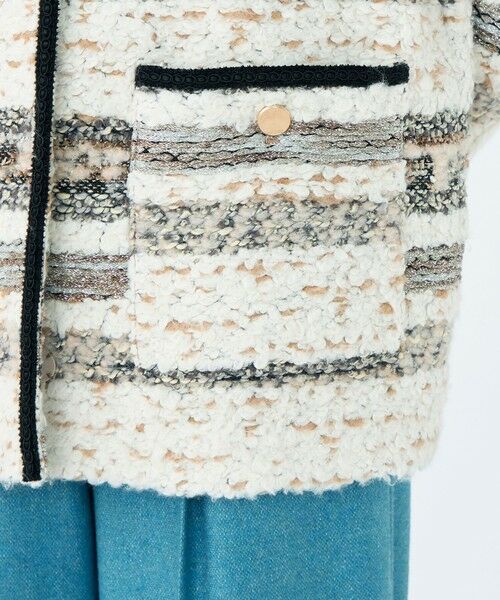 TOMORROWLAND / トゥモローランド その他アウター | ボーダーツイード ショートコート | 詳細8