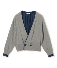 TOMORROWLAND / トゥモローランド カーディガン・ボレロ | ファブリックコンビ Vネックカーディガン