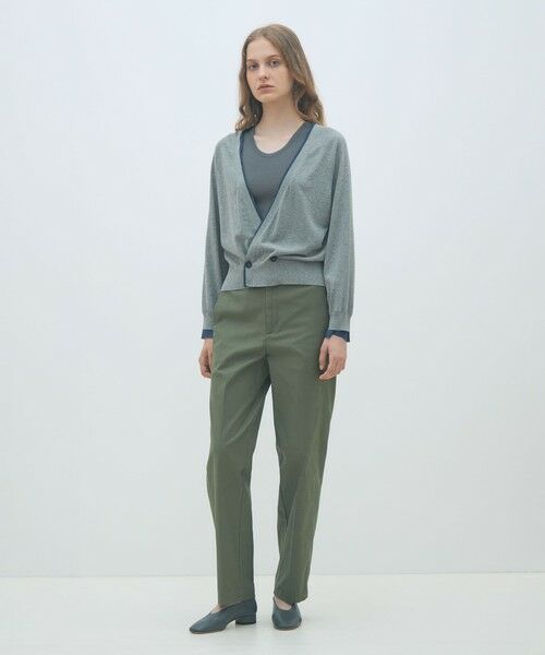 TOMORROWLAND / トゥモローランド カーディガン・ボレロ | ファブリックコンビ Vネックカーディガン | 詳細1