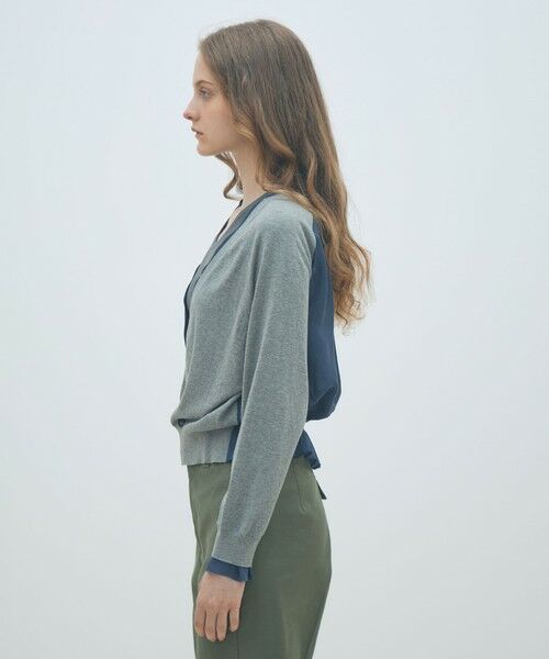 TOMORROWLAND / トゥモローランド カーディガン・ボレロ | ファブリックコンビ Vネックカーディガン | 詳細3