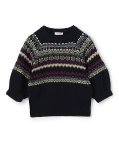 TOMORROWLAND / トゥモローランド ニット・セーター | フェアアイル ハーフスリーブプルオーバー