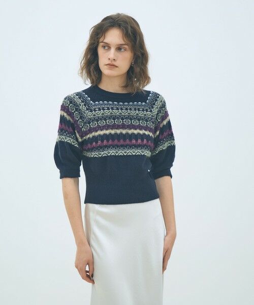 TOMORROWLAND / トゥモローランド ニット・セーター | フェアアイル ハーフスリーブプルオーバー | 詳細2