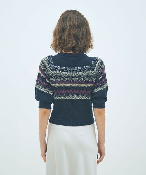 TOMORROWLAND / トゥモローランド ニット・セーター | フェアアイル ハーフスリーブプルオーバー | 詳細4