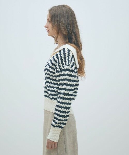 TOMORROWLAND / トゥモローランド ニット・セーター | ハイブリットケーブル セーラーカラープルオーバー | 詳細3