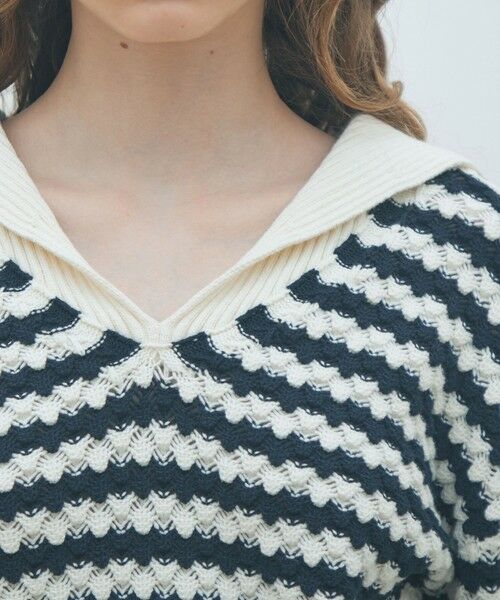 TOMORROWLAND / トゥモローランド ニット・セーター | ハイブリットケーブル セーラーカラープルオーバー | 詳細5