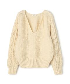 TOMORROWLAND / トゥモローランド ニット・セーター | ハンドニット キーネックプルオーバー