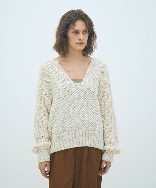 TOMORROWLAND / トゥモローランド ニット・セーター | ハンドニット キーネックプルオーバー | 詳細2