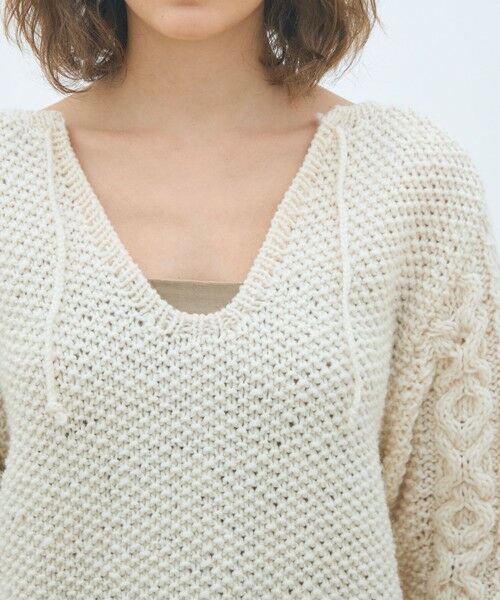 TOMORROWLAND / トゥモローランド ニット・セーター | ハンドニット キーネックプルオーバー | 詳細5