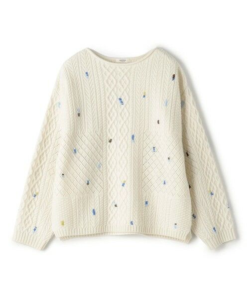 TOMORROWLAND/トゥモローランド ケーブルエンブロイダリー ボートネックプルオーバー 12 ホワイト系 S(9号) TOMORROWLAND/トゥモローランド ケーブルエンブロイダリー ボートネックプルオーバー 12 ホワイト系 S(9号)