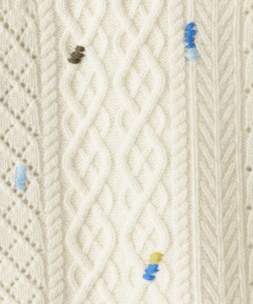 TOMORROWLAND / トゥモローランド ニット・セーター | ケーブルエンブロイダリー ボートネックプルオーバー | 詳細8