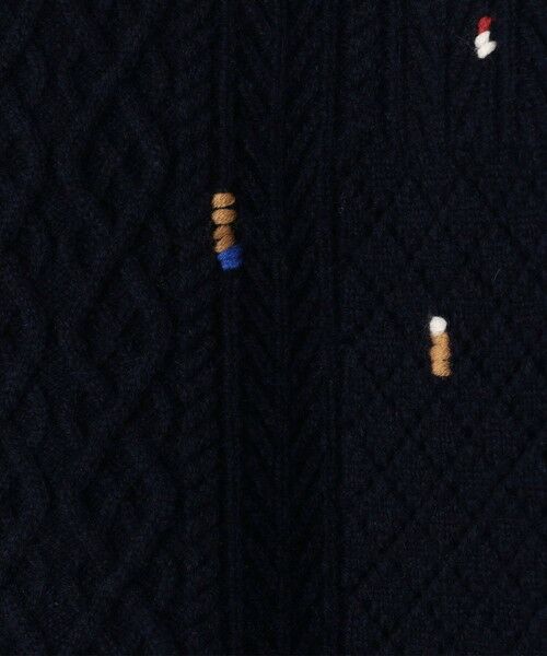 TOMORROWLAND / トゥモローランド ニット・セーター | ケーブルエンブロイダリー ボートネックプルオーバー | 詳細9