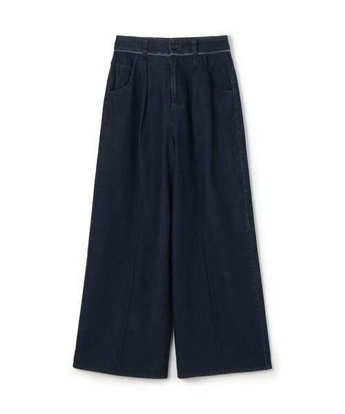 TOMORROWLAND/トゥモローランド ハードツイストデニム ワイドパンツ 69 ネイビー 32(5号)