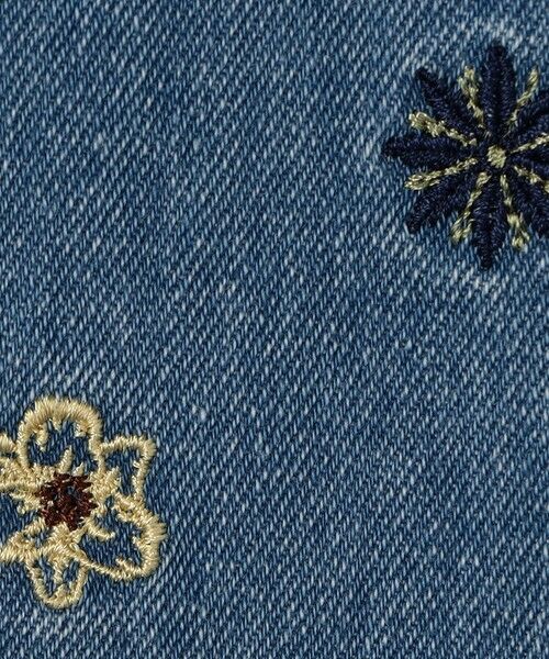 TOMORROWLAND / トゥモローランド デニムパンツ | ボタニカルエンブロイダリーデニム タックワイドパンツ | 詳細9