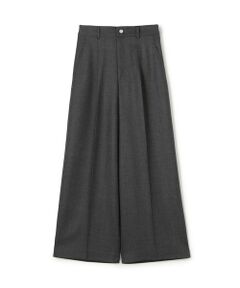 TOMORROWLAND / トゥモローランド スラックス・ドレスパンツ | ウールナチュラルストレッチ タックストレートパンツ