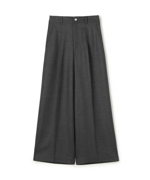 TOMORROWLAND / トゥモローランド スラックス・ドレスパンツ | ウールナチュラルストレッチ タックストレートパンツ(15 グレー)