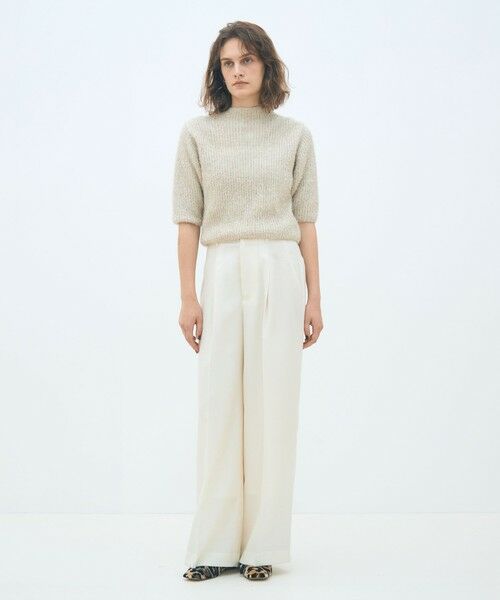 TOMORROWLAND / トゥモローランド スラックス・ドレスパンツ | ウールナチュラルストレッチ タックストレートパンツ | 詳細10