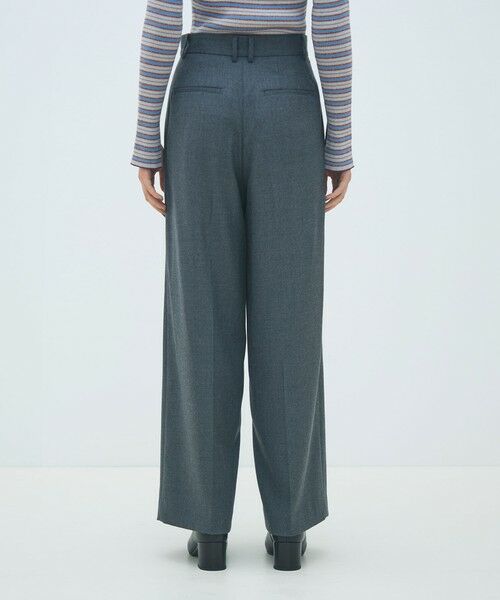 TOMORROWLAND / トゥモローランド スラックス・ドレスパンツ | ウールナチュラルストレッチ タックストレートパンツ | 詳細4