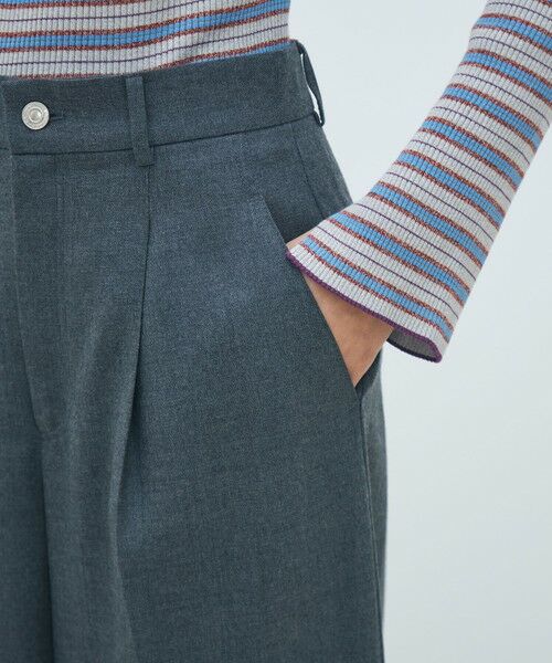 TOMORROWLAND / トゥモローランド スラックス・ドレスパンツ | ウールナチュラルストレッチ タックストレートパンツ | 詳細7