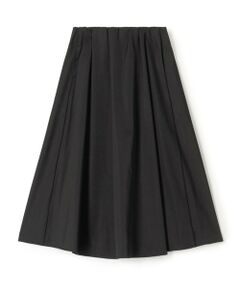 TOMORROWLAND / トゥモローランド ミニ・ひざ丈スカート | ダブルサテン タックギャザーフレアスカート