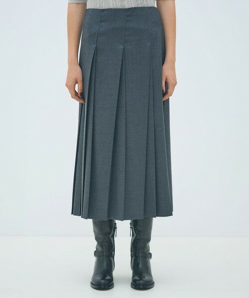 TOMORROWLAND / トゥモローランド ロング・マキシ丈スカート | ウールナチュラルストレッチ プリーツスカート | 詳細2