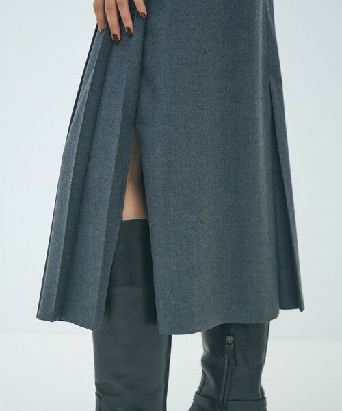 TOMORROWLAND / トゥモローランド ロング・マキシ丈スカート | ウールナチュラルストレッチ プリーツスカート | 詳細8