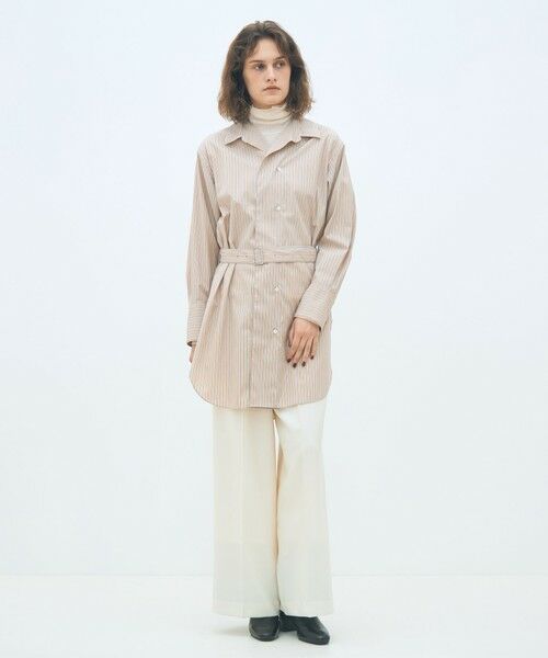 TOMORROWLAND / トゥモローランド チュニック | コットンブロード ベルト付きチュニックシャツ | 詳細1