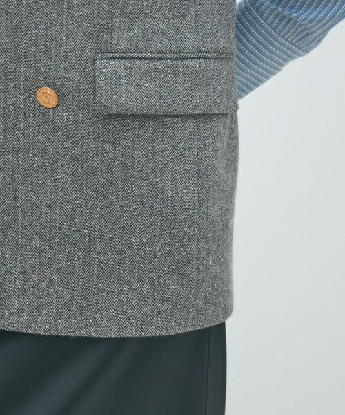 TOMORROWLAND / トゥモローランド ベスト | ネップヘリンボーン ダブルブレストジレ | 詳細10