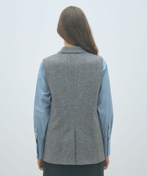 TOMORROWLAND / トゥモローランド ベスト | ネップヘリンボーン ダブルブレストジレ | 詳細4