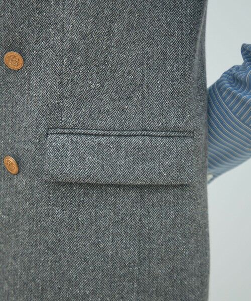 TOMORROWLAND / トゥモローランド ベスト | ネップヘリンボーン ダブルブレストジレ | 詳細9