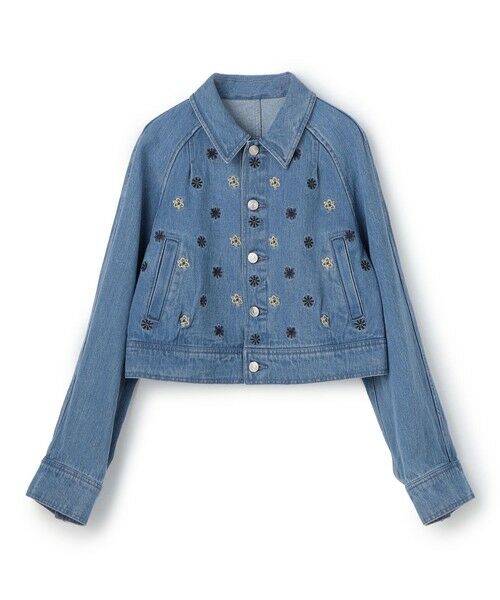 TOMORROWLAND/トゥモローランド ボタニカルエンブロイダリーデニム ショートジャケット 64 ブルー系 36(9号) TOMORROWLAND/トゥモローランド ボタニカルエンブロイダリーデニム ショートジャケット 64 ブルー系 36(9号)