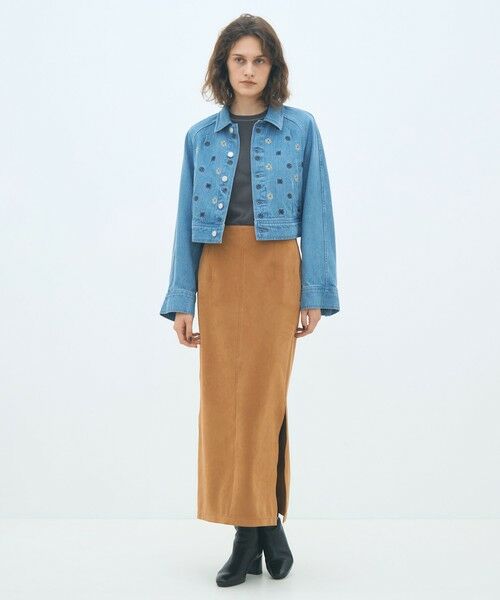 TOMORROWLAND / トゥモローランド Gジャン・デニムジャケット | ボタニカルエンブロイダリーデニム ショートジャケット | 詳細1