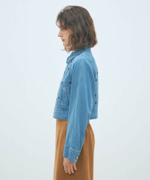 TOMORROWLAND / トゥモローランド Gジャン・デニムジャケット | ボタニカルエンブロイダリーデニム ショートジャケット | 詳細3