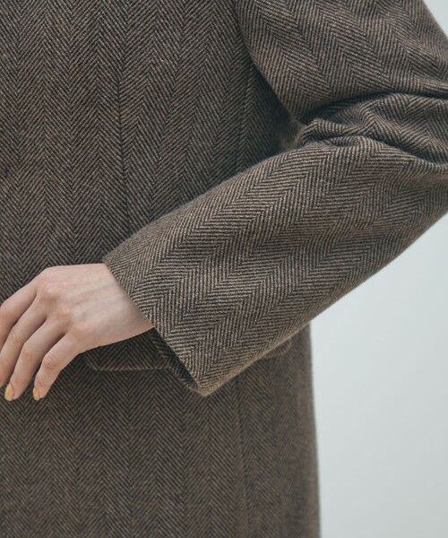 TOMORROWLAND / トゥモローランド ノーカラージャケット | アルパカヘリンボーン カラーレスジャケット | 詳細7