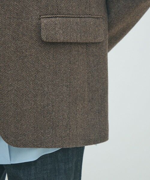 TOMORROWLAND / トゥモローランド ノーカラージャケット | アルパカヘリンボーン カラーレスジャケット | 詳細9