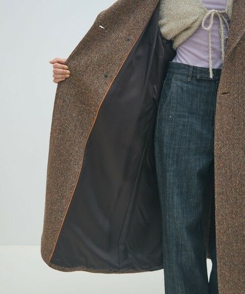 TOMORROWLAND / トゥモローランド その他アウター | カラーネップヘリンボーン ダブルブレストロングコート | 詳細5