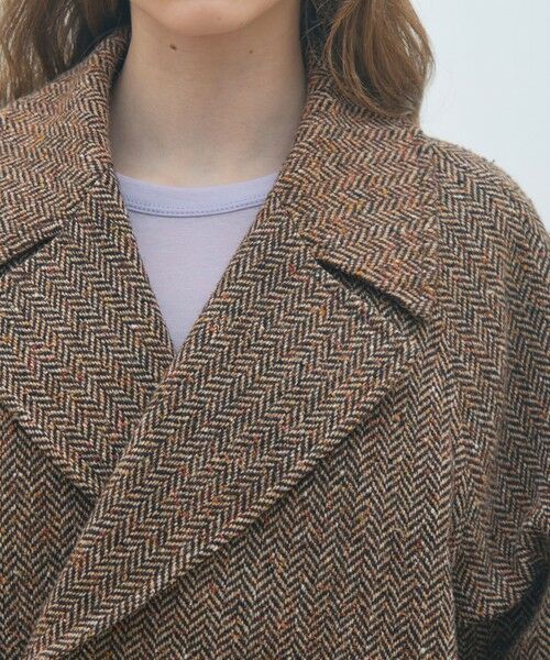 TOMORROWLAND / トゥモローランド その他アウター | カラーネップヘリンボーン ダブルブレストロングコート | 詳細6