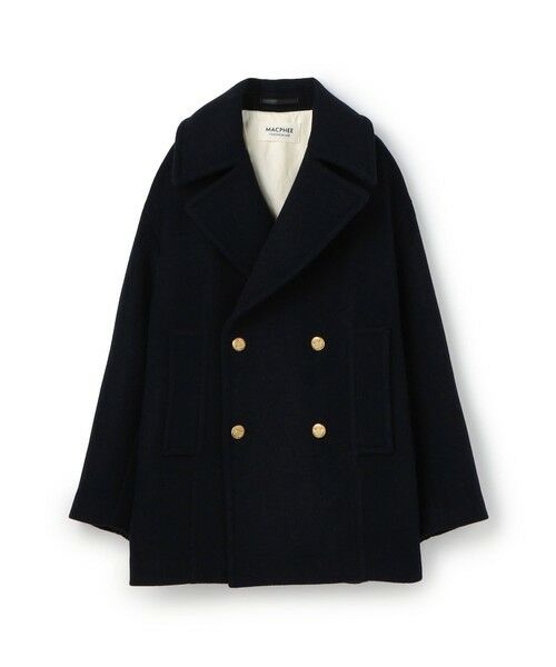 未使用に近い MACPHEE モヘヤメルトン Pコート 34 トゥモローランド 未使用に近い MACPHEE モヘヤメルトン Pコート 34
