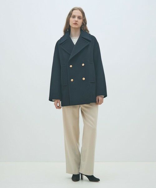 トゥモローランド ウールカシミヤ メルトン Pコート 大きいサイズ XL メルトンビーバー Pコート （ピーコート）｜TOMORROWLAND