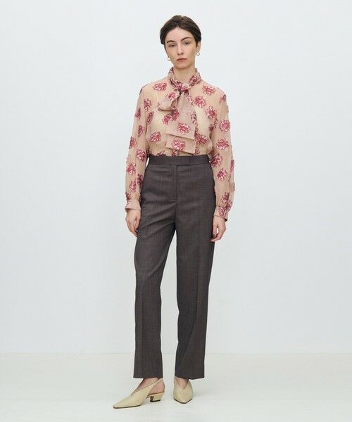 TOMORROWLAND / トゥモローランド シャツ・ブラウス（半袖以外） | カットフラワージャカード ボリュームボウタイブラウス | 詳細1