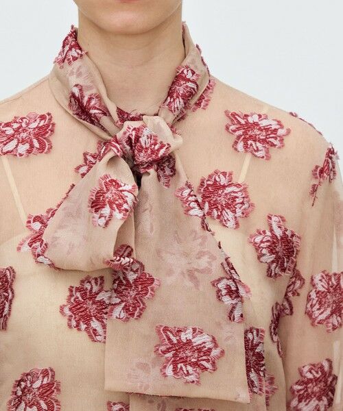 TOMORROWLAND / トゥモローランド シャツ・ブラウス（半袖以外） | カットフラワージャカード ボリュームボウタイブラウス | 詳細5